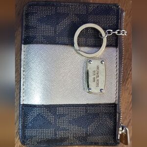 Michael Kors Gold and Brown Card Holder/keychain